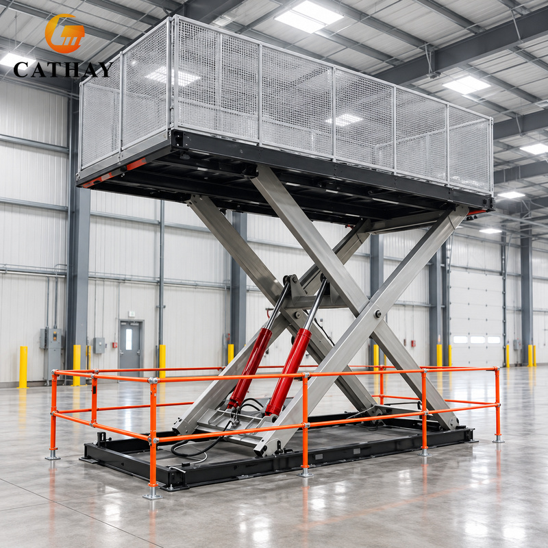 Heavy Equipment Lift - 産業機器や建設資材用の特注大型油圧リフトテーブル、頑丈なダブルシザープラットフォーム
