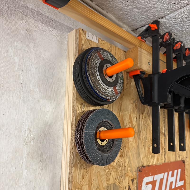 Heavy Equipment Grinder - 125mmアングルグラインダー用壁掛けブラケット | 省スペースツール収納ラック、頑丈なグラインダーサポートマウント、取り付け簡単