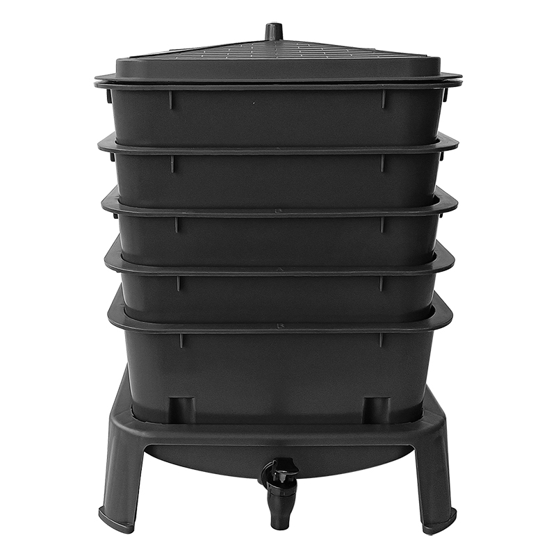 頑丈な50L 5段式ワームファームコンポスター 室内/屋外用 - Heavy Equipment Bucket のレビューと価格