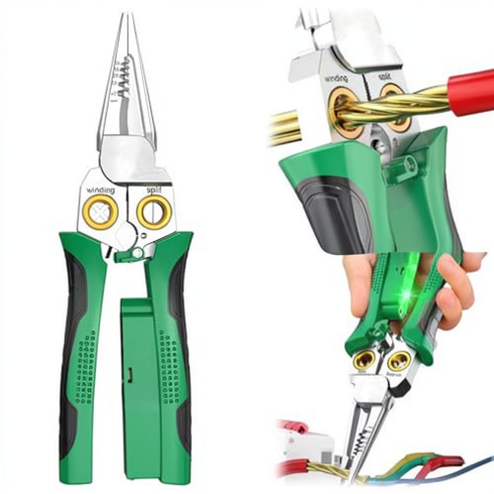 精密8-in-1ワイヤーストリッパー兼ペンチ。電気工事用、多 - Heavy Equipment Electrician のレビューと価格