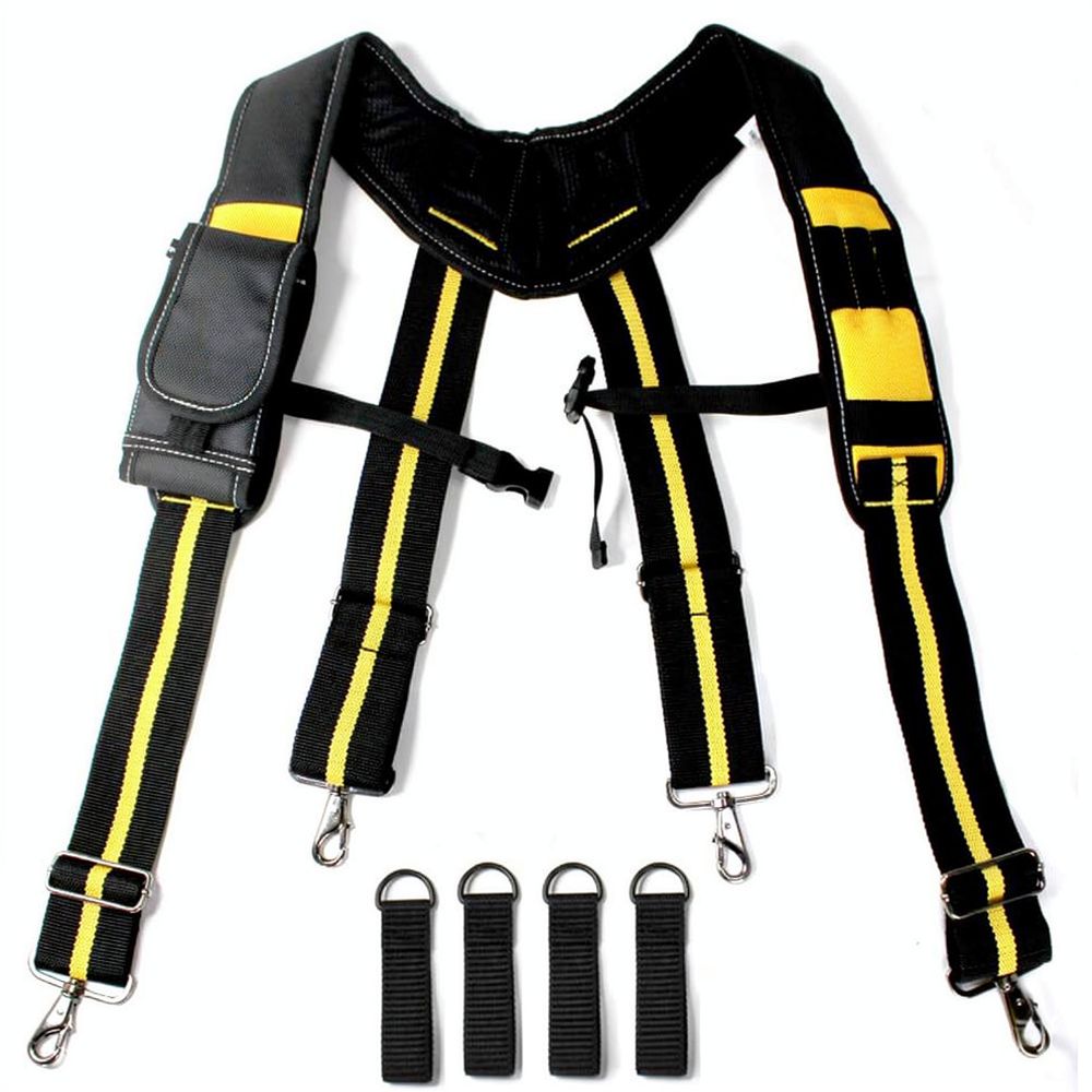 プロ仕様の頑丈なツールベルト用サスペンダー。X字型の肩ストラ - Heavy Equipment Electrician のレビューと価格